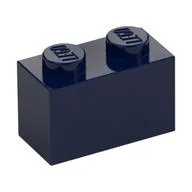 Brick 1 x 2, Dark Blue