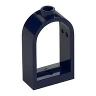 Window 1 x 2 x 2 2/3 with Rounded Top, Dark Blue
