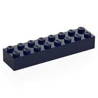 Brick 2 x 8, Dark Blue