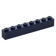 Brick 1 x 8, Dark Blue