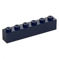 Brick 1 x 6, Dark Blue