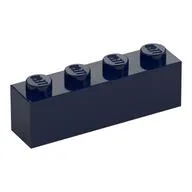 Brick 1 x 4, Dark Blue