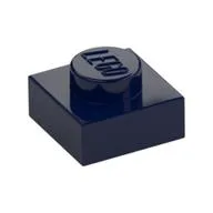 Plate 1 x 1, Dark Blue