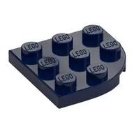 Plate Round Corner 3 x 3, Dark Blue