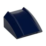 Brick Curved 2 x 2 with Lip, No Studs, Dark Blue