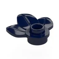 Plant, Plate 1 x 1 Round with 3 Leaves, Dark Blue