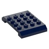 Brick Sloped 4 x 6 x 2/3 Double, Dark Blue