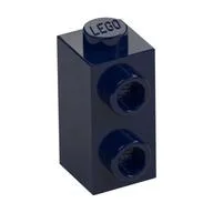 Brick Special 1 x 1 x 1 2/3 with Studs on 1 Side, Dark Blue