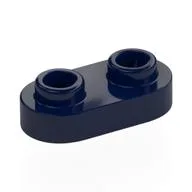 Plate Special 1 x 2 Rounded with 2 Open Studs, Dark Blue