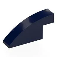Brick Curved 1 x 4 x 1 2/3 No Studs, Dark Blue