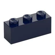 Brick 1 x 3, Dark Blue