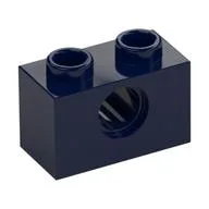 Technic Brick 1 x 2 [1 Pin Hole], Dark Blue