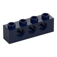 Technic Brick 1 x 4 [3 Pin Holes], Dark Blue