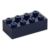 Brick Special 2 x 4 with 3 Axle Holes, Dark Blue