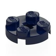 Plate Round 2 x 2 with Axle Hole Type 1 (+ Opening), Dark Blue
