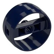 Technic Cylinder 4 x 4 with Pin Holes and Centre Bar, Closed Sides on Bar, Dark Blue