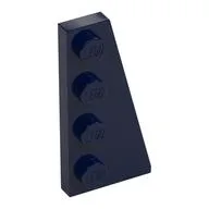 Wedge Plate 4 x 2 Right, Dark Blue