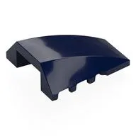 Brick Wedged, Curved 4 x 4 No Top Studs, Dark Blue