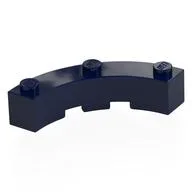 Brick Round Corner 4 x 4 Macaroni Wide with 3 Studs, Dark Blue