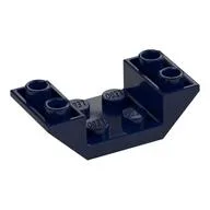 Brick Sloped Inverted 45° 4 x 2 Double with 2 x 2 Recessed, Dark Blue