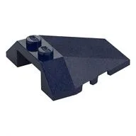 Brick Wedged, Sloped 4 x 4 Triple, Stud Notches, Dark Blue