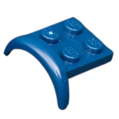 Wheel Arch, Mudguard 2 x 3 x 1 1/3 with 2 x 2 Plate, Dark Blue