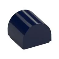 Brick Curved 1 x 1 x 2/3 Double Curved Top, No Studs, Dark Blue