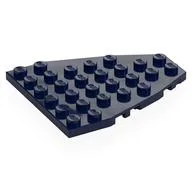 Wedge Plate 7 x 6 Boat Bow with Stud Notches, Dark Blue