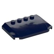 Brick Wedged, Curved Triple 4 x 6 x 2/3 with 4 Studs, Dark Blue