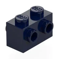 Brick Special 1 x 2 with Studs on 2 Sides, Dark Blue