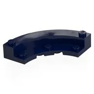 Brick Round Corner 5 x 5 Macaroni with 1/3 Inner Side, Dark Blue