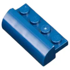 Brick Curved 2 x 4 x 1, Dark Blue