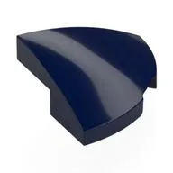 Brick Round Corner, Curved 2 x 2 x 2/3 Quarter Circle With 1 x 1 Bottom Cutout, Dark Blue