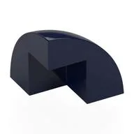 Brick Round Corner, Curved 2 x 2 x 1 2/3 Quarter Dome with 1 Cutout, Dark Blue