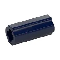 Technic Axle Connector Smooth [with x Hole + Orientation], Dark Blue