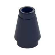 Cone 1 x 1 [Top Groove], Dark Blue