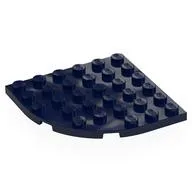 Plate Round Corner 6 x 6, Dark Blue