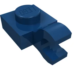 Plate Special 1 x 1 with Clip Horizontal [Thick Open O Clip], Dark Blue