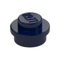 Plate Round 1 x 1 with Solid Stud, Dark Blue