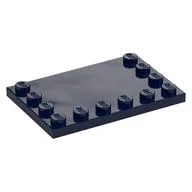 Plate Special 4 x 6, Studs on 3 Edges, Dark Blue