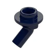 Bar, Angled with 1 x 1 Round Plate / Stud on End, Dark Blue