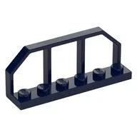 Plate Special 1 x 6 with Train Wagon End Fence, Dark Blue