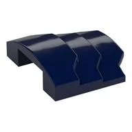 Brick Curved 4 x 3 with 3 Layers, 1 x 3 Cutout on Underside, Dark Blue