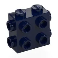Brick Special 1 x 2 x 1 2/3 with 8 Studs on 3 Sides, Dark Blue
