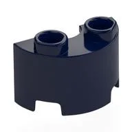 Brick Round, Half 1 x 2, Dark Blue