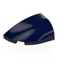 Brick Round, Curved Double 3 x 2 Beveled with Stud Notch Left, Dark Blue