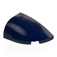 Brick Round, Curved Double 3 x 2 Beveled with Stud Notch Right, Dark Blue