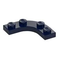 Plate Round Corner 3 x 3 with 2 x 2 Round Cutout, Dark Blue