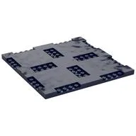 Plate Special 16 x 16 x 2/3 with Eight Recessed Edges with 1 x 4 Studs and Four Recessed Centers with 2 x 4 Studs, Dark Blue
