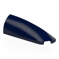 Brick Round, Curved Double 1 x 4 with Stud Notch Right, Dark Blue